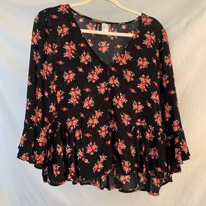 BOHO CHIC H&M floral blouse 🌸🌸